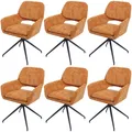 Produktbild: B-Ware 6er-Set Esszimmerstuhl MCW-N74, drehbar, Chenille (490g/m²), ocker-gelb
