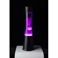 Produktbild: FISURA - Lila Lavalampe. Schwarzer Sockel, lila Flüssigkeit und weiße Lava. Lampe mit Entspannungseffekt. Mit Ersatzbirne. 11 zentimeter x 11 zen... - Lila/Schwarz/Weiß