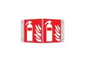 Produktbild: SafetyMarking Brandschutzschild Alu B150xH150 mm Winkel Feuerlöscher langnachleuchtend ; wolk (15.A5030)
