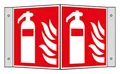 Produktbild: SafetyMarking Brandschutzschild Alu Feuerlöscher Winkelschild 150 x... 15.A5030