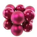 Produktbild: Christbaumkugeln Festive Pink 3 x glänzend & 3 x matt Ø 8 cm aus Glas - 6er Set