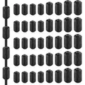 Produktbild: BAIFULAI 40 Stück Ferritkerne für Kabel, Ferritkerne Entstörfilter Ferritfilter, Entstörfilter Klappferrit Mantelwellenfilte Aufsteckbarer Ferritring für 3.5mm 5mm 7mm 9mm Durchmesser Kabel, Schwarz
