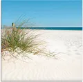 Produktbild: Artland Glasbild Schöne Sanddüne mit Gräsern und Zaun, Strand (1 St), in verschiedenen Größen