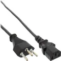 Produktbild: InLine Netzkabel, Netzstecker Schweiz auf Kaltgerätestecker C13, 1,0m (16651R)