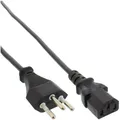 Produktbild: INLINE Netzkabel, Netzstecker Schweiz auf Kaltgerätestecker C13, 1,0m