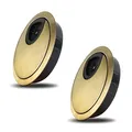 Produktbild: Kabeldurchführung Schreibtisch, WJUAN 2 Stück Edle Bronze Kabeldurchführungen 57-60 mm, Schreibtischkanal für Schreibtische, Büro & Arbeitsplatten, Zinklegierung Material