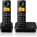 Produktbild: Philips Festnetztelefon D2652B/01 Dual Haustelefon mit Anrufbeantworter, 1,6-Zoll-Display, Telefonbuch, Rufnummernerkennung, Kurzwahlnummern, Schwarz