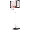 Produktbild: AIYAPLAY Basketballkorb Outdoor für Kinder, 210-260 cm Höhenverstellbarer Basketballständer mit Rollen, Basketballanlage mit Ständer für Kinder ab 6 Jahren, Rot