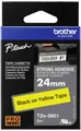 Produktbild: Schriftband Extra stark klebend Brother TZe TZe-S651 Bandfarbe: Gelb Schriftfarbe:Schwarz 24 mm 8 m