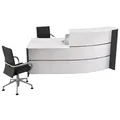 Produktbild: Kerkmann Empfangstheke BARI gebogen, weiß, anthrazit 231,0 x 122,5 x 112,0 cm
