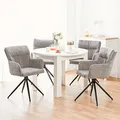 Produktbild: Homestyle4u Esstisch rund Ø 106 cm Weiß Esszimmertisch Holztisch Küchentisch Holz