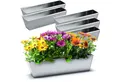 Produktbild: BigDean Blumenkasten 6x Pflanzkasten f. Europalette Metall verzinkt 38x12,5x9cm Blumentopf (6 St)
