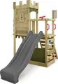 Produktbild: Fatmoose Spielturm Klettergerüst BoldBaron mit Rutsche – anthrazit / olivgrün