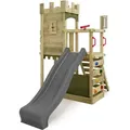 Produktbild: Spielturm Ritterburg BoldBaron mit Rutsche und Sandkasten, Integrierter Sandkasten – Anthrazit - Fatmoose