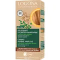 Produktbild: LOGONA Naturkosmetik Pflegende pflanzliche Haarfarbe, Veganes Haarfarbe-Pulver mit Bio-Henna für intensive Farbe und Glanz, Pflanzenhaarfarbe in Kupferblond (Blond), 1 x 100g