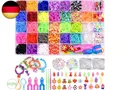 Produktbild: AOKITO 2500+ Loom Bänder Set für Kinder, 32 Farben DIY Gummibänder mit Perlen Ha