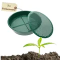Produktbild: Gartensieb Erde Erdsieb für Garten rund mit 2 Siebeinsätzen fein Rüttelsieb Sandsieb Sieb Garten 4 und 6 mm Ø 38 cm