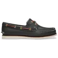 Produktbild: Timberland für Herren. TB1740364841 Klassische Bootsschuhe aus marineblauem Leder (43.5 W), Wohnung, Schnürsenkel, Lässig