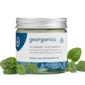 Produktbild: Georganics Fluorid Zahnpasta - 60ml - Pfefferminzgeschmack - Nicht schäumende natürliche Zahnpasta mit Pfefferminzöl - Zertifiziert Cosmos Natural, Vegan und Cruelty Free