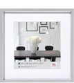Produktbild: Walther Kunststoffrahmen Steel Style 20x20 cm silber mit Passepartout 13x13 cm