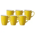 Produktbild: Ritzenhoff & Breker Doppio Kaffeebecher 6er Set, 320 ml, Gelbe Henkelbecher aus Porzellan, Mix & Match Geschirr, Gelb