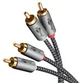 Produktbild: goobay Cinch Kabel 0,5 m silber, schwarz, 1 St. NEU