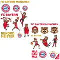 Produktbild: FC Bayern München Kinder Aufkleberkarte 2er-Set Logo Berni FC Bayern Fanartikel