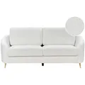 Produktbild: Beliani 3-Sitzer-Sofa, Weiß, Gold, Textil, 203x88x86 cm, Wohnzimmer, Sofas & Couches, Sofas, 3-Sitzer Sofas