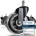 Produktbild: Hochwertige Bürostuhlrollen für alle Böden - 200 kg Tragfähigkeit, 11x22 mm