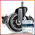 Produktbild: Transparente Gummirollen für Bürostühle - 5er Set, 11x22 mm, Leise & Stabil