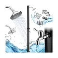 Produktbild: tectake Solardusche, 20 Liter, Regenduschkopf mit Kugelgelenk, inklusive Wasserhahn