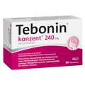 Produktbild: Tebonin konzent 240 mg | 80 Tabletten | stärkt Gedächtnis & Konzentration | fördert die Durchblutung | bei Vergesslichkeit im Alter | pflanzliches Arzneimittel mit Gingko Biloba Extrakt