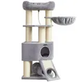 Produktbild: FEANDREA Kratzbaum 141 / 186 cm (H), Katzenbaum, für große katzen, 13 dicken Säulen (11 cm d), stabil, Kippschutz