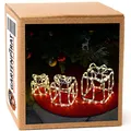 Produktbild: Gartenpirat 3er Set LED-Geschenkboxen beleuchtet Weihnachten Lichtschlauch warmweiß 180 LED Weihnachtsbeleuchtung
