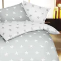 Produktbild: Kaeppel Feinbiber Bettwäsche »Stars« 327/549 schiefer 155x220 cm / 80x80 cm