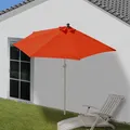 Produktbild: Sonnenschirm halbrund Lorca, Halbschirm Balkonschirm, UV 50+ Polyester/Alu 3kg 300cm terracotta ohne Ständer