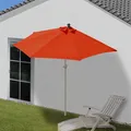 Produktbild: MCW Sonnenschirm halbrund Lorca, Halbschirm Balkonschirm, UV 50+ Polyester/Alu 3kg ~ 300cm terracotta ohne Ständer