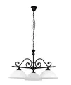 Produktbild: rabalux 3-flammige Pendelleuchte Landhausstil weißes Alabasterglas Metall schwarz Dorothea
