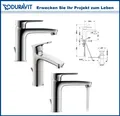 Produktbild: Duravit B.1 M Waschtischarmatur B11020001010 chrom mit Ablaufgarnitur Wasserhahn