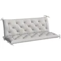 Produktbild: Outsunny 3 Sitzer Bankauflage 150x98x8 cm, Bankkissen mit Bändern, Sitzkissen, Outdoor/Indoor Stuhlkissen, Sitzauflage, Sitzpolster für Gartenmöbel, Fensterbank Sitzbank, Hollywoodschaukel, Hellgrau