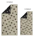 Produktbild: Cawö 6247 We love dogs Set 2x Handtuch 3x Gästetuch, Farbe schwarz-beige 93