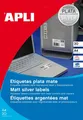Produktbild: APLI Typenschild-Etiketten, 63,5 x 29,6 mm, silber