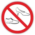 Produktbild: Verbots-Aufkleber Schuhe verboten I rund Ø 10 cm I hin_124