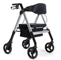 Produktbild: Vermeiren - XXL Rollator GOLIAT mit verstellbarer Sitzhöhe, bis 200 kg Belastbarkeit, silber