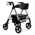 Produktbild: Schwerlast-Rollator Goliat mit Sitz-und Rückenstütze>>>>Farbe: silber