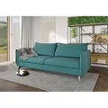 Produktbild: Auris - Modernes Sofa 3-sitzer Mit Schwarz Metall Füßen Aus Türkis Luxusmicrofaser