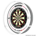Produktbild: WINMAU Plasma Ice Dartboard Lichtpaket - Weißes 360-Grad-Licht mit grau-weißer Pro-Line Dartboard-Umrandung