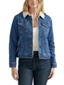 Produktbild: Wrangler Damen Jacke mit Sherpa-Futter im Retro-Stil, Denim, S