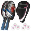 Produktbild: 2 x Timo Boll Black 85031 Tischtennisschläger +2x Drive Case Hülle +6x 40+ Bälle