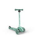 Produktbild: Scoot & Ride Highwaykick 3S Kinderroller ab 3 Jahren Höhenverstellbar 2-Fach Lenkung LED-Räder Zusammenklappbar Scooter für Kinder 96-130 cm (Forest)